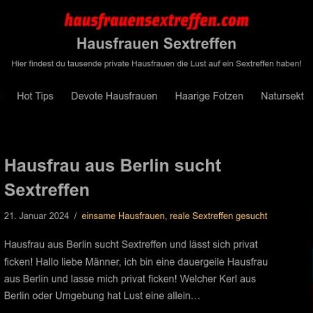 HausfrauenSextreffen.com Erfahrungen